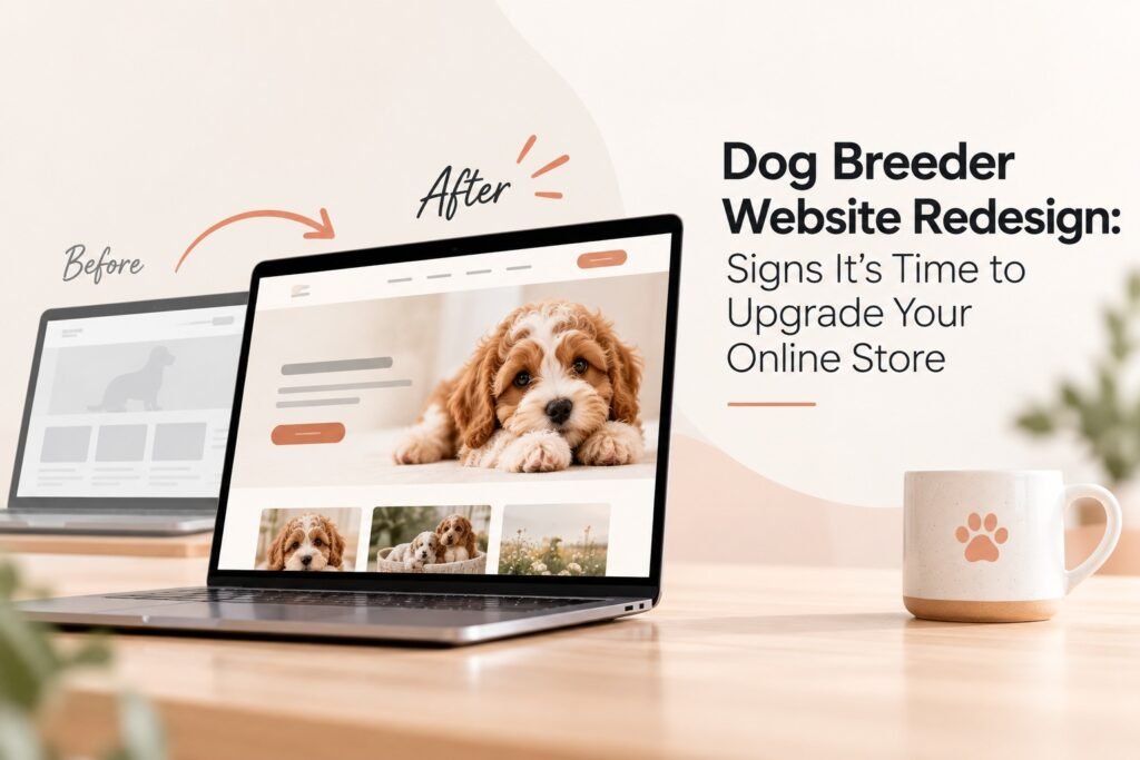 website redesign for dog breeders